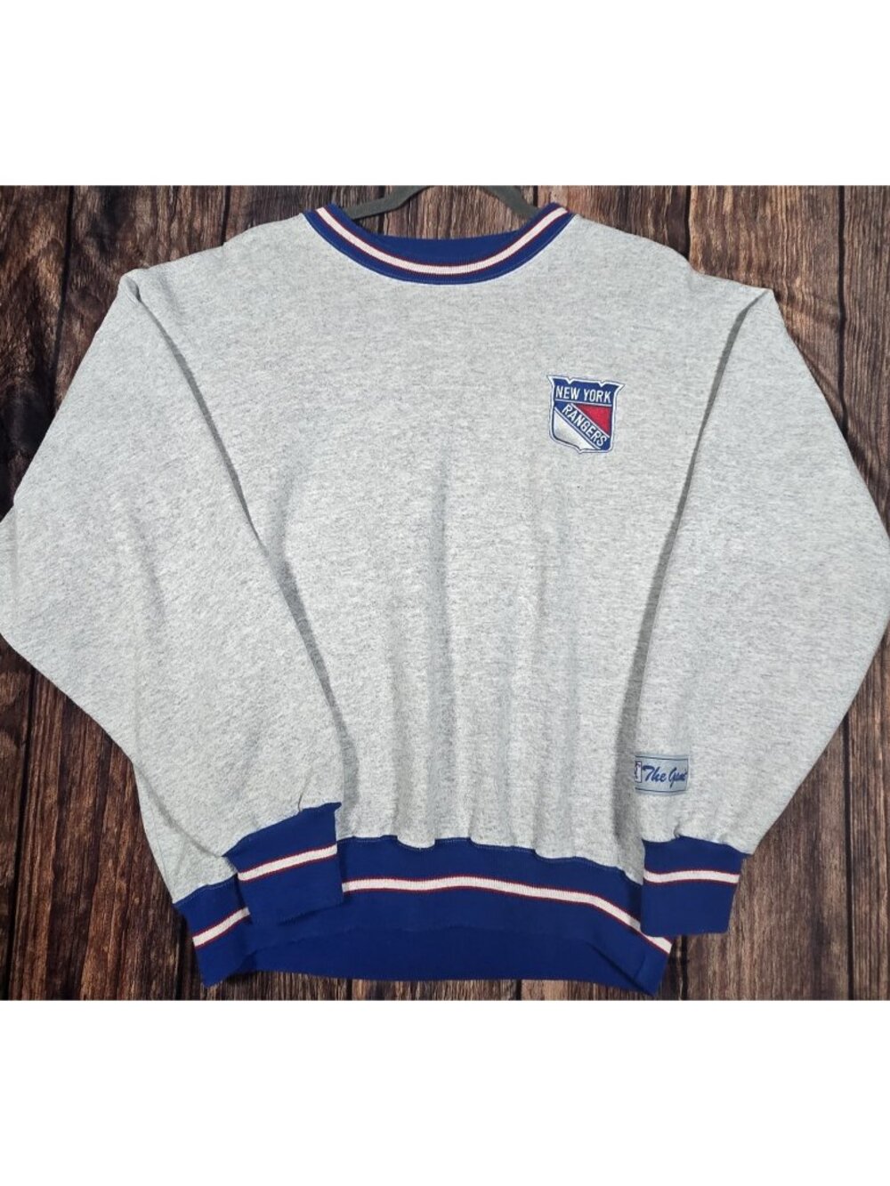 New York Rangers Vintage The Game Sweatshirt Crewneck Embroidered NHL USA Large